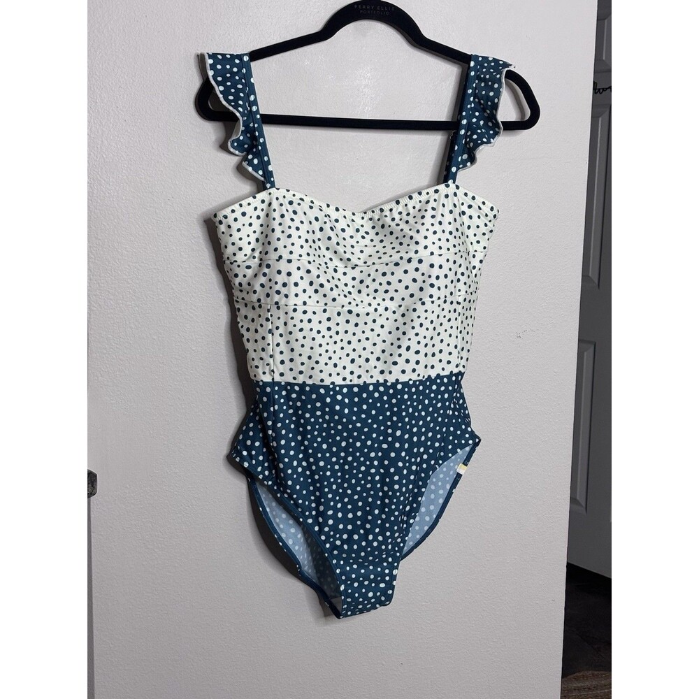Summersalt SZ 12 The Ruffle Oasis One Piece Swimsuit On The Dot Seaweed